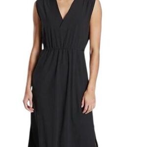 Athleta Black Sleeveless Midi Dress